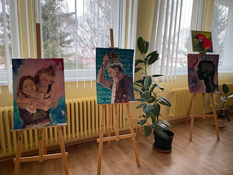 Výstava žiakov výtvarného odboru